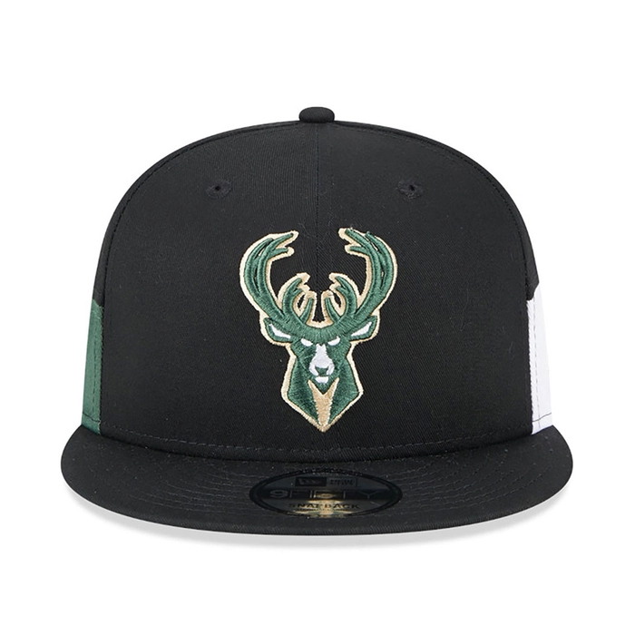 MILWAUKEE BUCKS MULTI PATCH 9FIFTY SNAPBACK CAP 'BLACK'