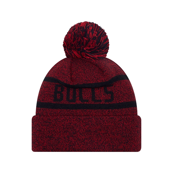 CHICAGO BULLS JAKE BOBBLE KNIT BEANIE HAT 'RED'