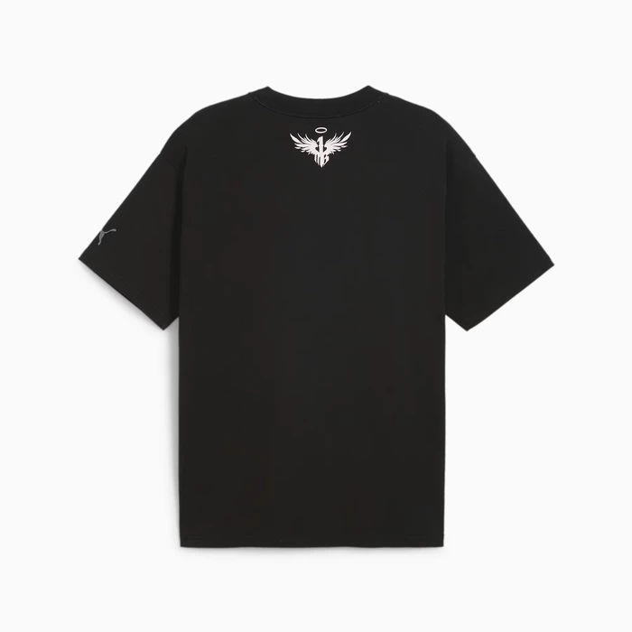PUMA X MELO IRIDESCENT SHORT SLEEVE T-SHIRT 'BLACK'