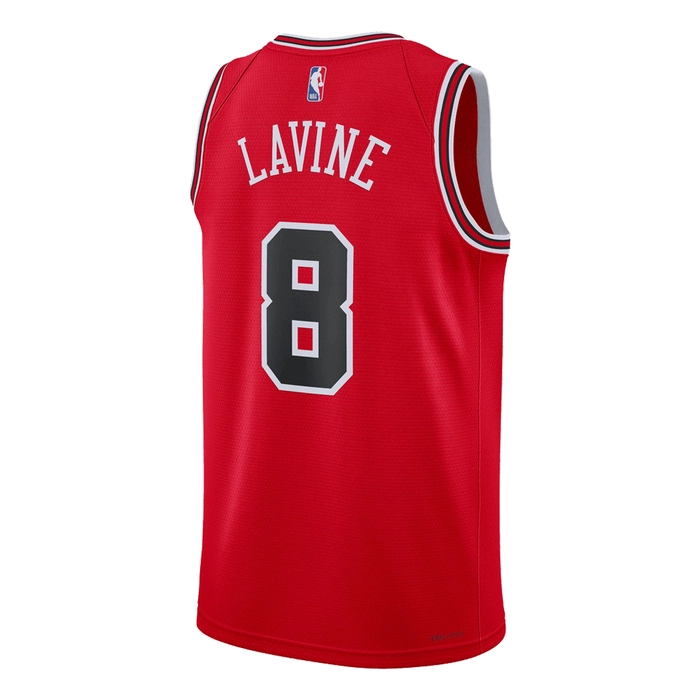 NIKE CHICAGO BULLS ZACH LAVINE NBA SWINGMAN 2022/23 ICON EDITION JERSEY 'RED''