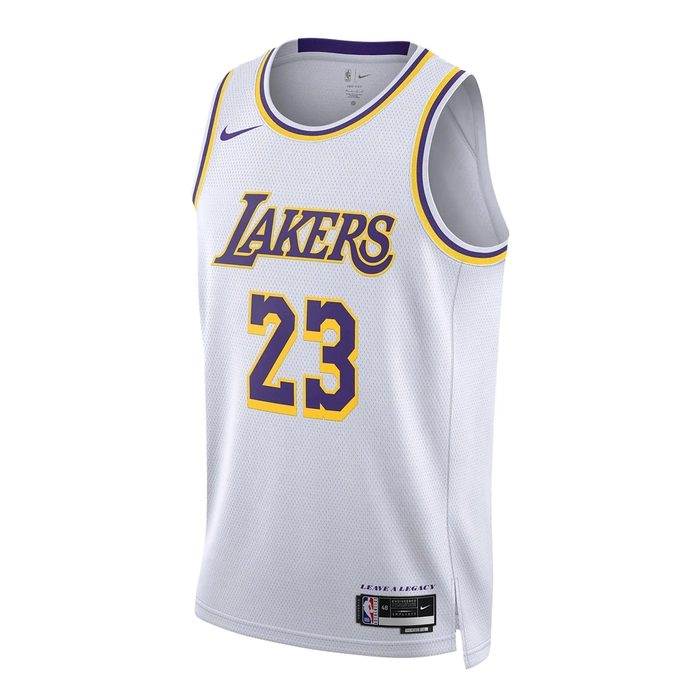 NIKE LOS ANGELES LAKERS LEBRON JAMES DRI-FIT NBA SWINGMAN ASSOCIATION EDITION 2022/23 JERSEY 'WHITE'