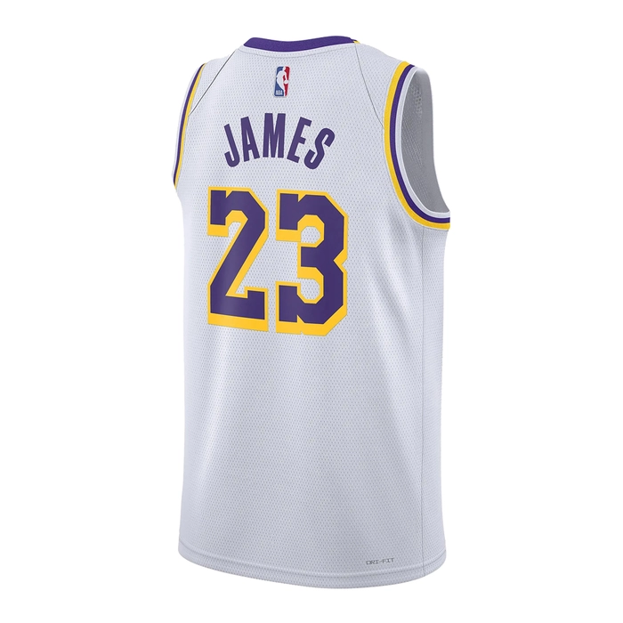 NIKE LOS ANGELES LAKERS LEBRON JAMES DRI-FIT NBA SWINGMAN ASSOCIATION EDITION 2022/23 JERSEY 'WHITE'