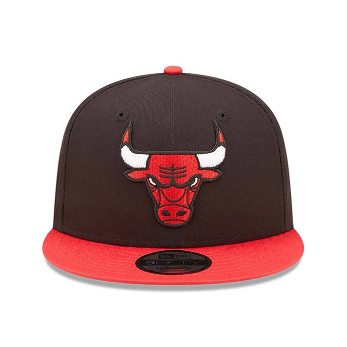 CHICAGO BULLS NBA TEAM PATCH 9FIFTY SNAPBACK CAP 'BLACK'
