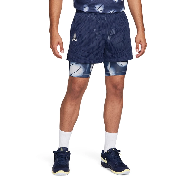 NIKE JA MORANT DRI-FIT 2-IN-1 4" BASKETBALL SHORTS 'BLUE'