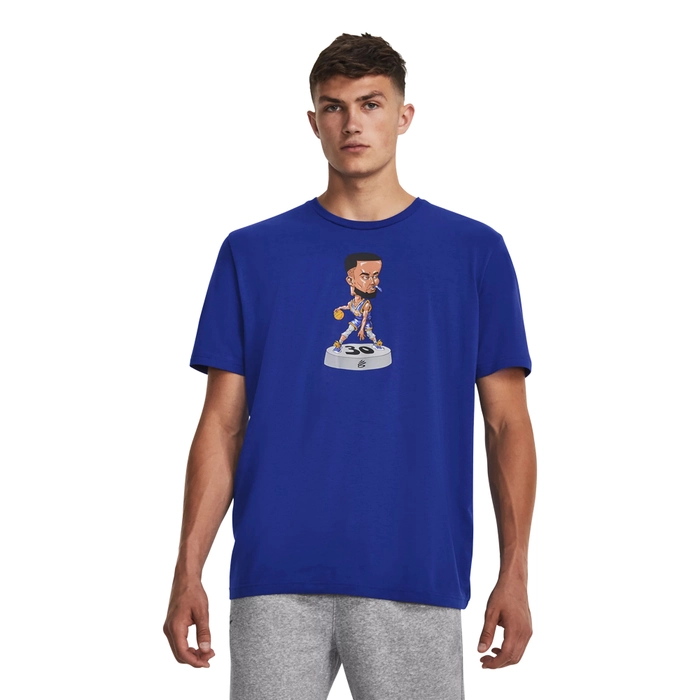 UA CURRY BOBBLEHEAD SHORT SLEEVE T-SHIRT 'BLUE'