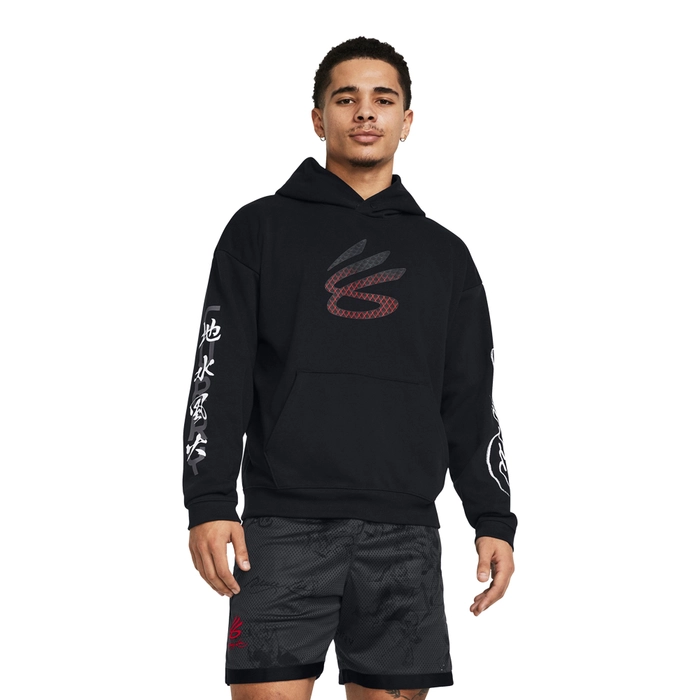 UA STEPH CURRY X BRUCE LEE FIRE HOODIE 'BLACK'