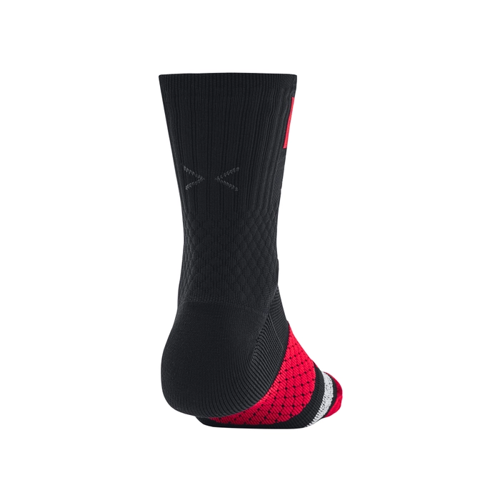 UA STEPH CURRY X BRUCE LEE PLAYMAKER 1 PACK MID CREW SOCKS 'BLACK'