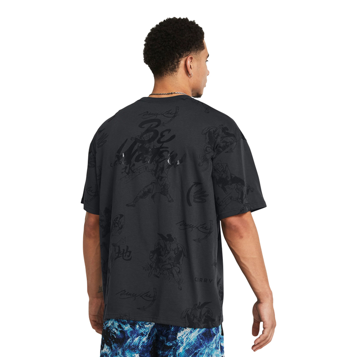 UA STEPH CURRY X BRUCE LEE BE WATER SHORT SLEEVE T-SHIRT 'GREY'