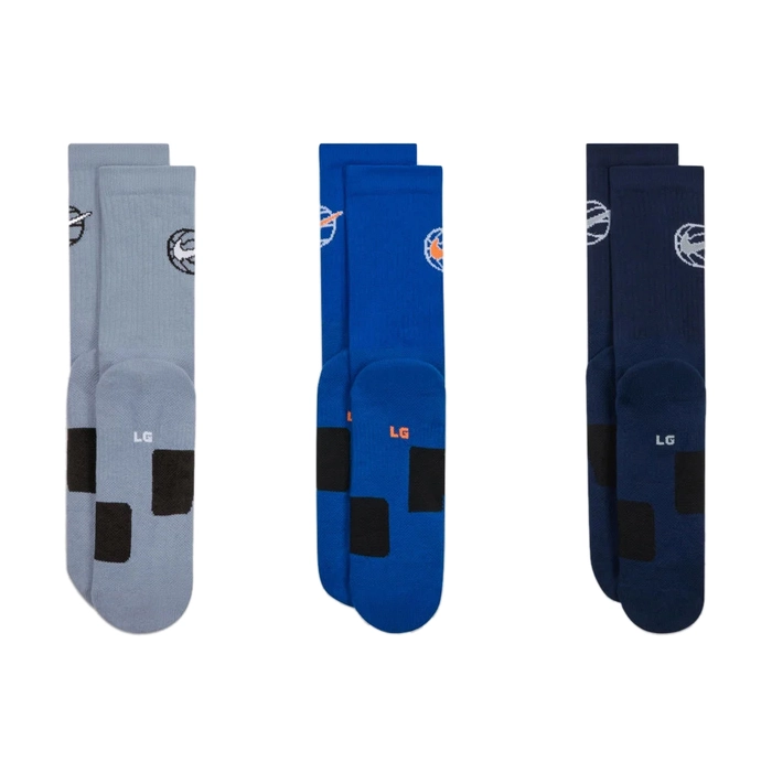 NIKE EVERYDAY CREW SOCKS (3 PAIRS) 'MULTI-COLOUR'