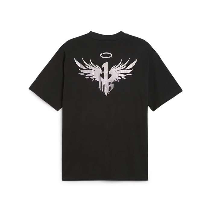 PUMA MELO ALWAYZ ON MEN'S OVERSIZED BASKETBALL T-SHIRT 'BLACK'