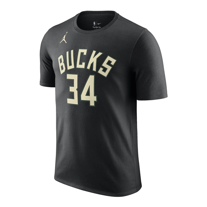 JORDAN MILWAUKEE BUCKS GIANNIS ANTETOKOUNMPO STATEMENT EDITION NBA T-SHIRT 'BLACK'