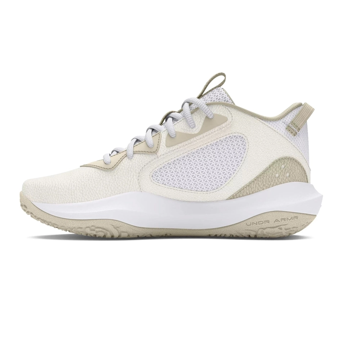 UA LOCKDOWN 6 BASKETBALL SHOES 'WHITE/GOLD'