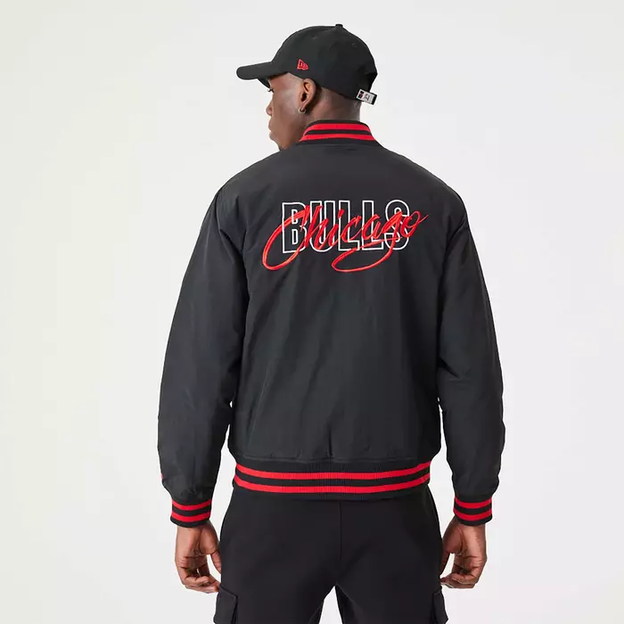 CHICAGO BULLS NBA SCRIPT BOMBER JACKET 'BLACK'