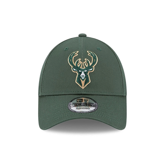 MILWAUKEE BUCKS TEAM SIDE PATCH 9FORTY ADJUSTABLE CAP 'Green'