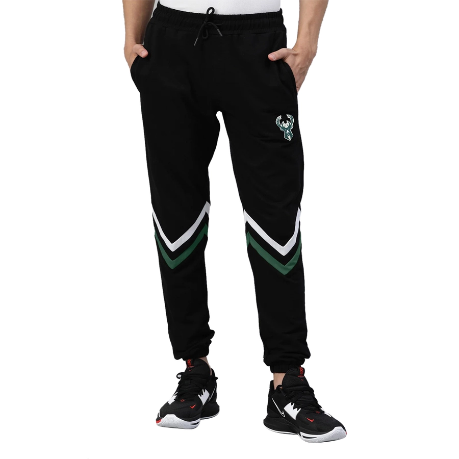 MILWAUKEE BUCKS CONTRAST STRIPE JOGGERS 'BLACK'