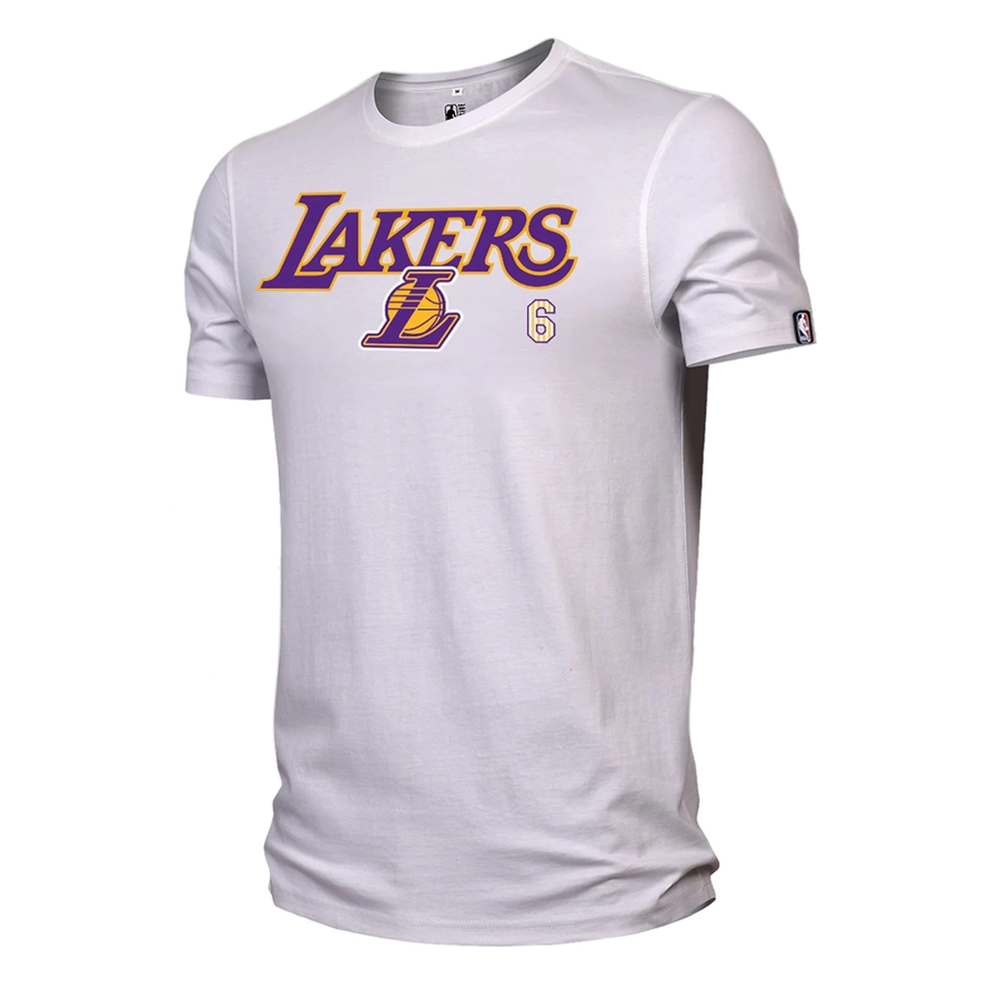 LEBRON JAMES LOS ANGELES LAKERS NAME & NUMBER T-SHIRT 'WHITE'