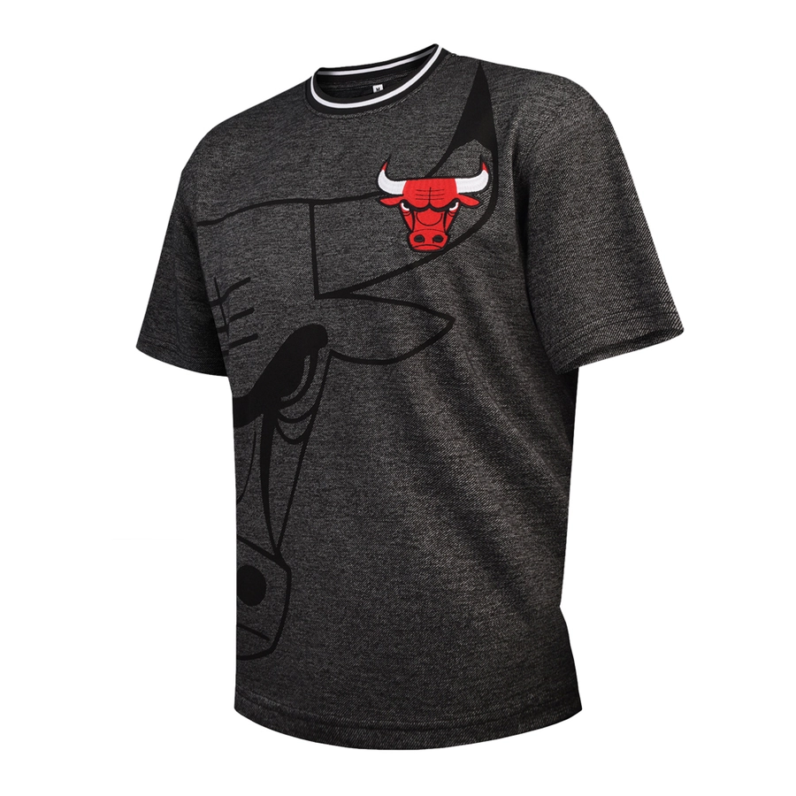 CHICAGO BULLS OVERSIZED TEXTURED T-SHIRT 'BLACK/GREY'