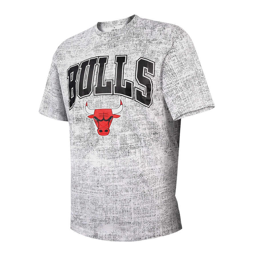 CHICAGO BULLS OVERSIZED GRUNGE T-SHIRT 'GREY'