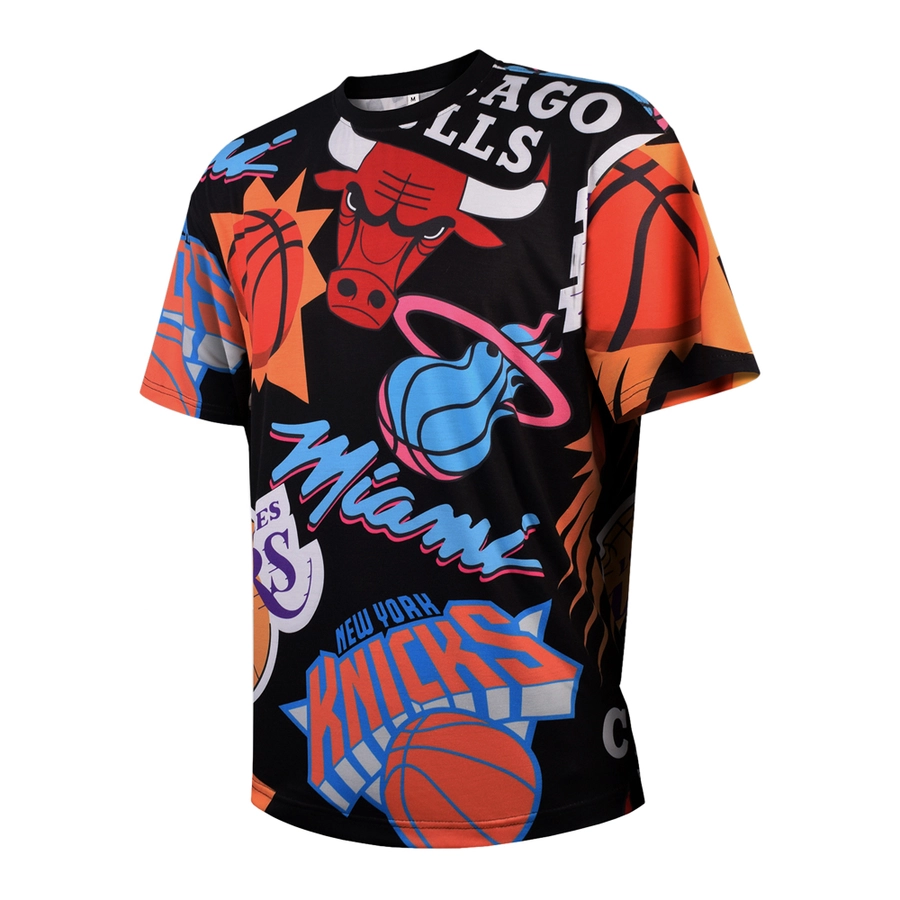 NBA LOGO MASH T-SHIRT 'BLACK'