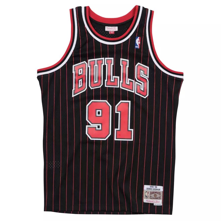 SWINGMAN JERSEY CHICAGO BULLS ALTERNATE 1995-96 DENNIS RODMAN 'BLACK'
