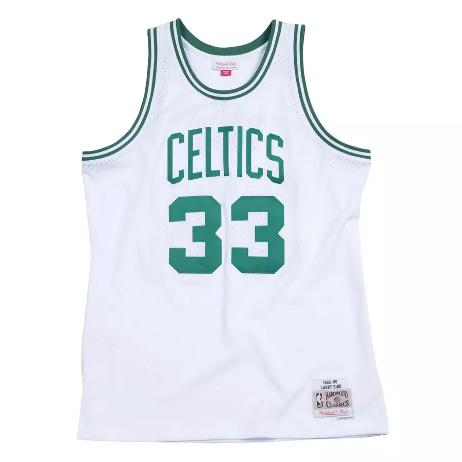 SWINGMAN JERSEY BOSTON CELTICS HOME 1985-86 LARRY BIRD 'WHITE'