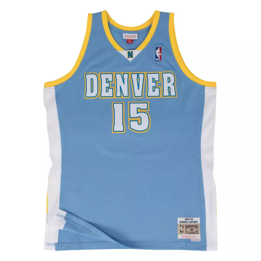 SWINGMAN JERSEY DENVER NUGGETS ROAD 2003-04 CARMELO ANTHONY 'BLUE'