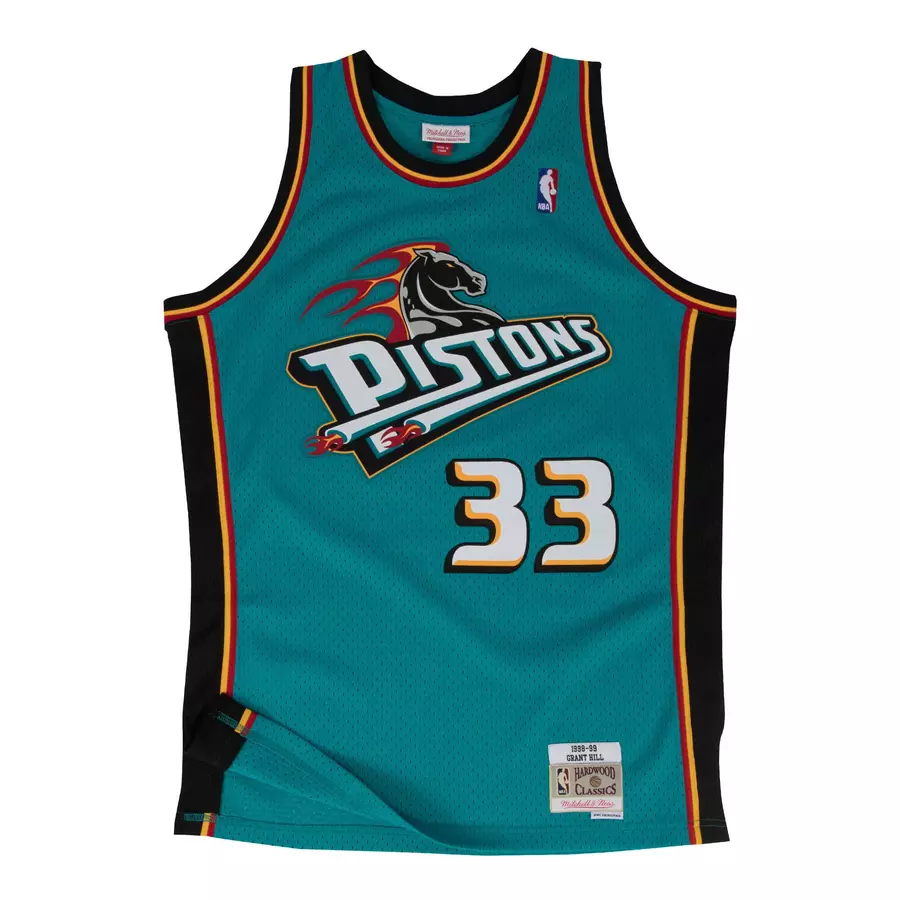 SWINGMAN JERSEY DETROIT PISTONS ROAD 1998-99 GRANT HILL 'GREEN'