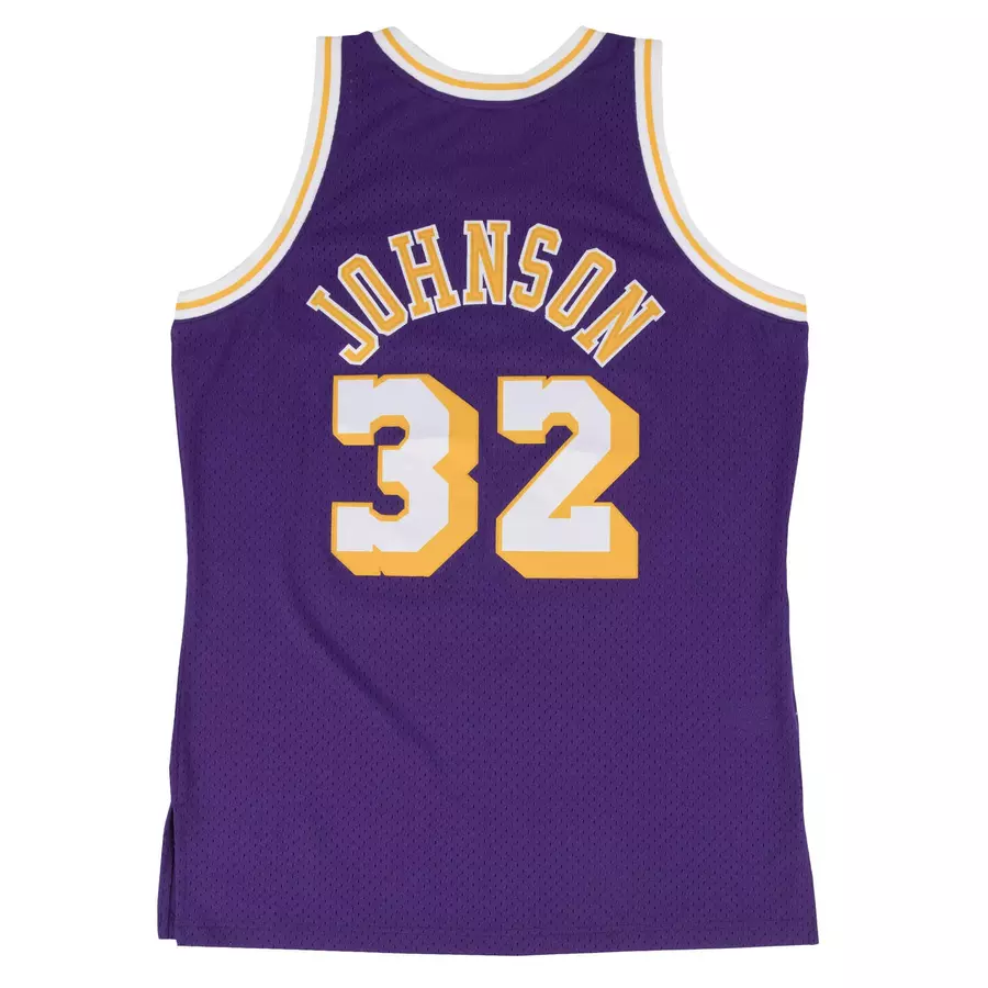 SWINGMAN JERSEY LOS ANGELES LAKERS ROAD 1984-85 MAGIC JOHNSON 'PURPLE'