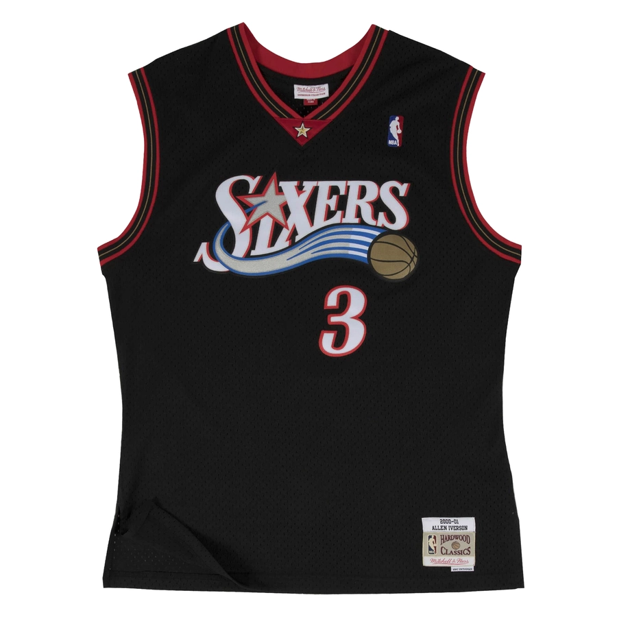 SWINGMAN JERSEY PHILADELPHIA 76ERS ROAD 2000-01 ALLEN IVERSON 'BLACK'