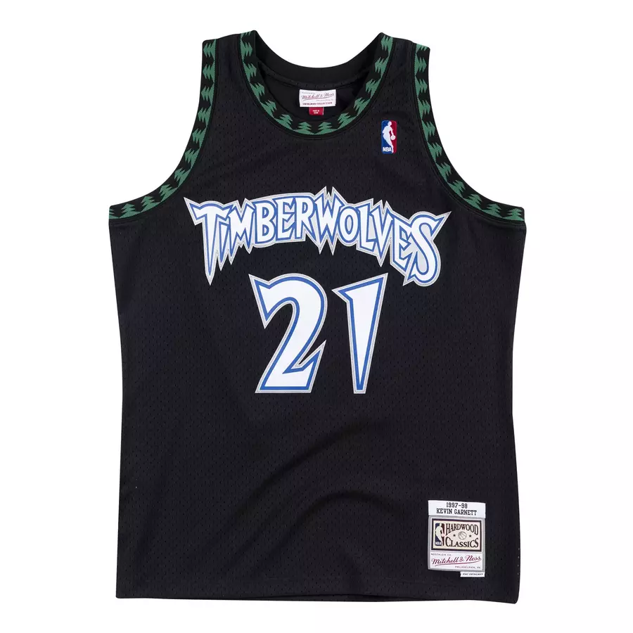 SWINGMAN JERSEY MINNESOTA TIMBERWOLVES ALTERNATE 1997-98 KEVIN GARNETT 'BLACK'