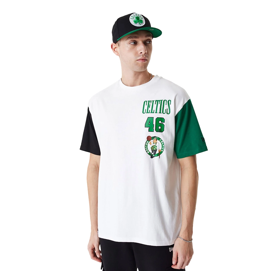 BOSTON CELTICS NBA CUT SEW OVERSIZED T-SHIRT 'WHITE'