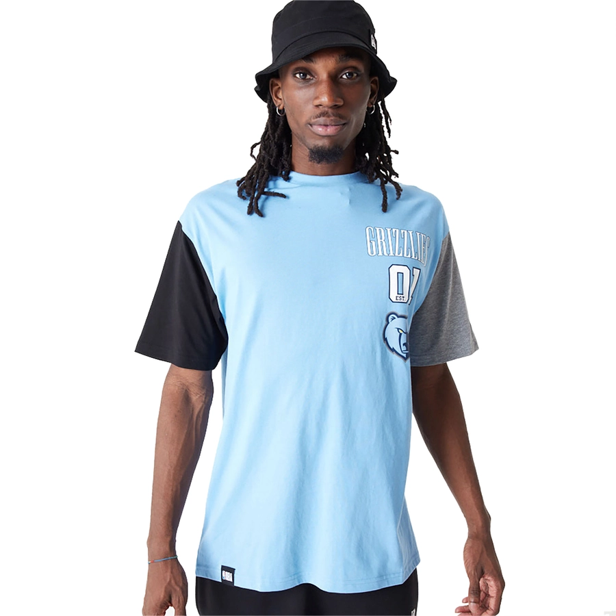 MEMPHIS GRIZZLIES NBA CUT SEW OVERSIZED T-SHIRT 'BLUE'