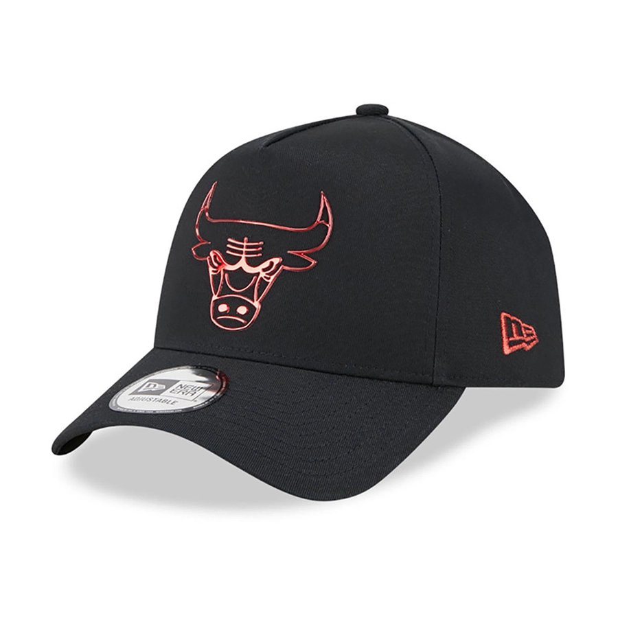 CHICAGO BULLS FOIL PACK A-FRAME TRUCKER CAP 'BLACK'
