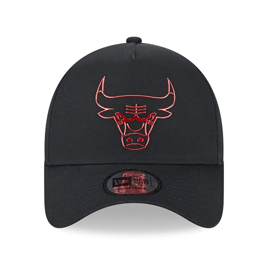 CHICAGO BULLS FOIL PACK A-FRAME TRUCKER CAP 'BLACK'