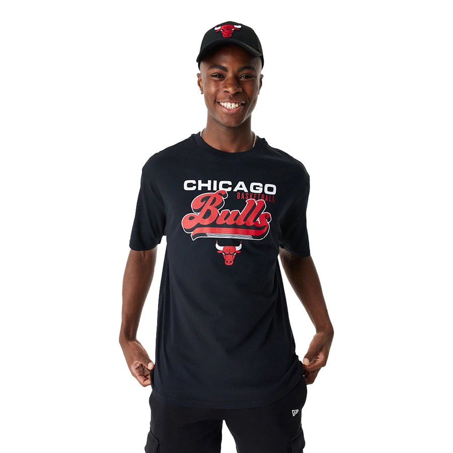 CHICAGO BULLS NBA RETRO GRAPHIC BLACK OVERSIZED T-SHIRT 'BLACK'