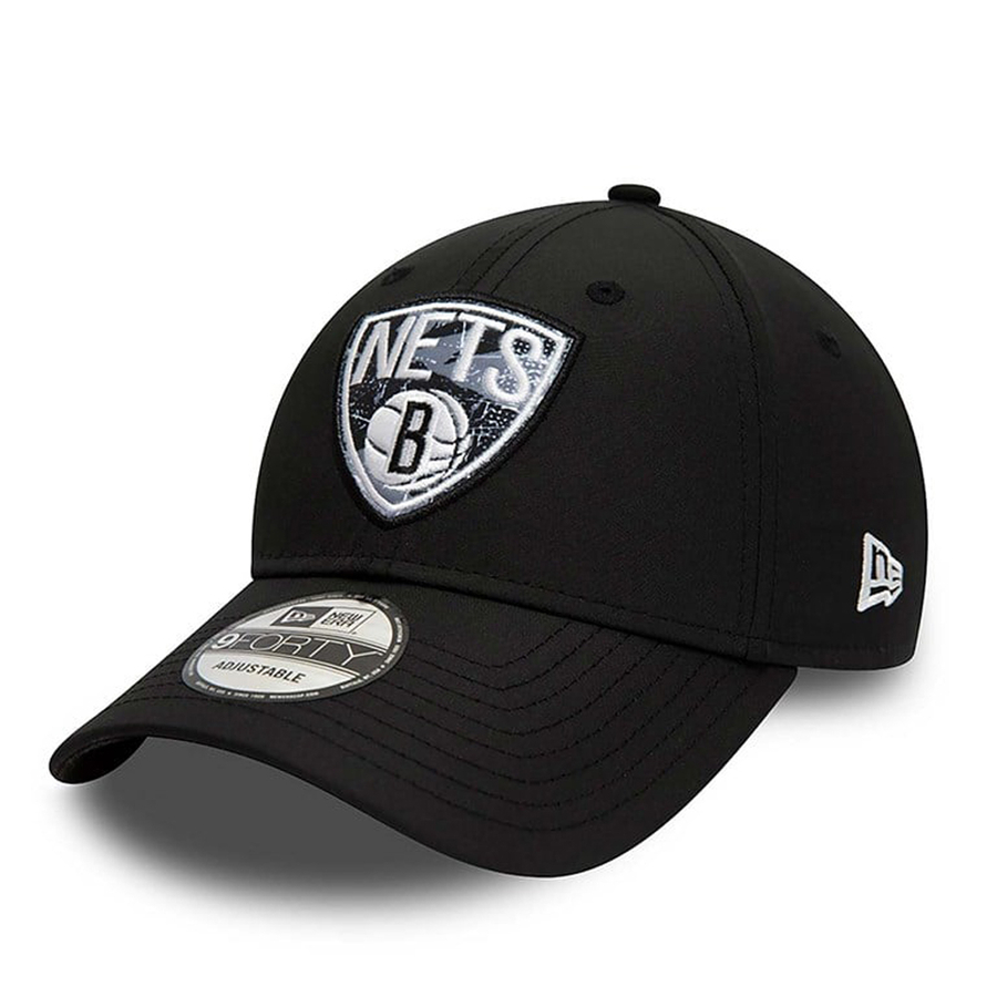 BROOKLYN NETS NBA PRINT INFILL 9FORTY CAP 'BLACK'