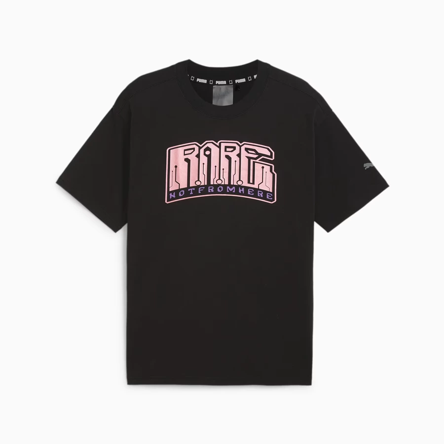 PUMA X MELO IRIDESCENT SHORT SLEEVE T-SHIRT 'BLACK'