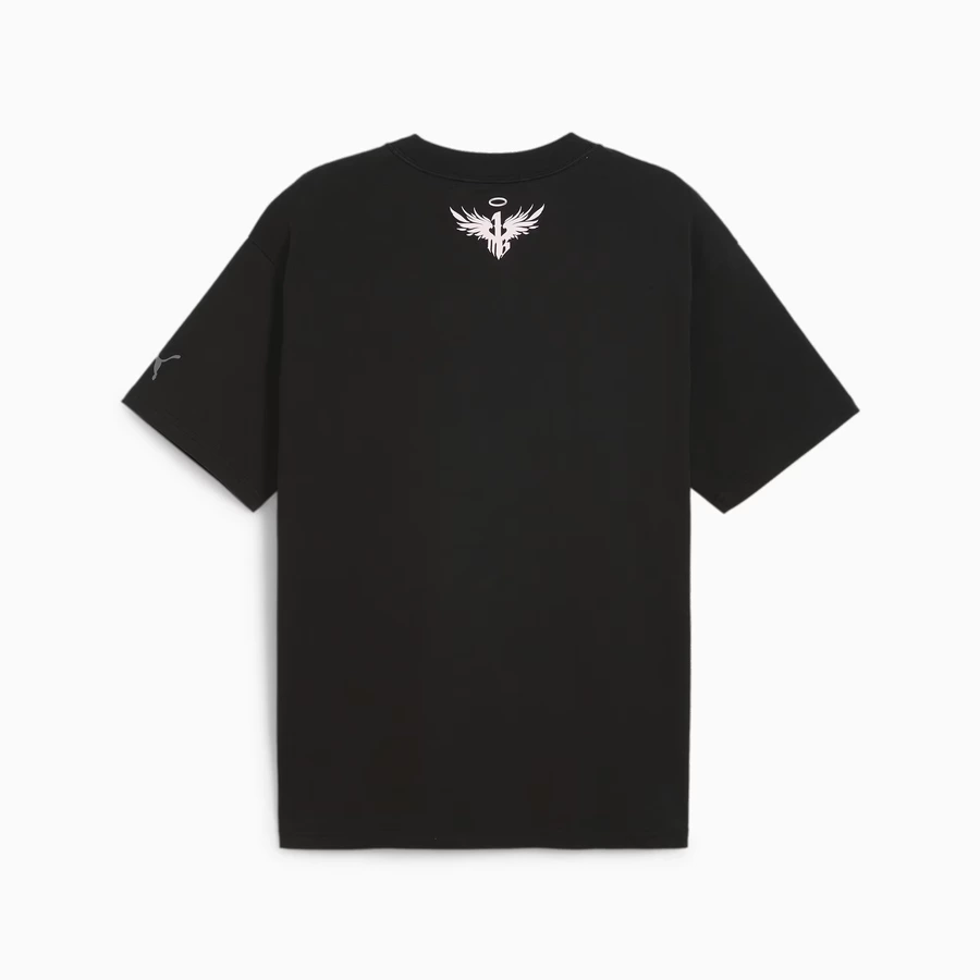 PUMA X MELO IRIDESCENT SHORT SLEEVE T-SHIRT 'BLACK'