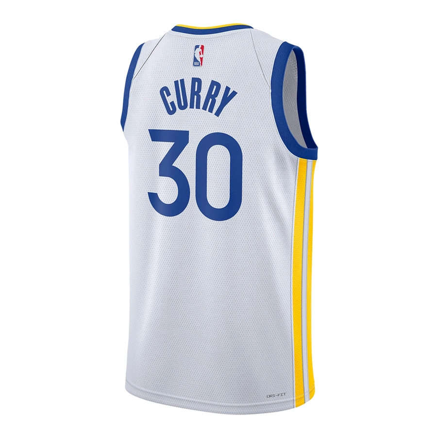 NIKE GOLDEN STATE WARRIORS STEPHEN CURRY DRI-FIT NBA SWINGMAN ASSOCIATION EDITION 2022/23 JERSEY 'WHITE'