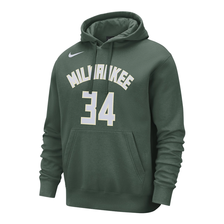 NIKE MILWAUKEE BUCKS CLUB GIANNIS ANTETOKOUNMPO NBA PULLOVER HOODIE 'GREEN'
