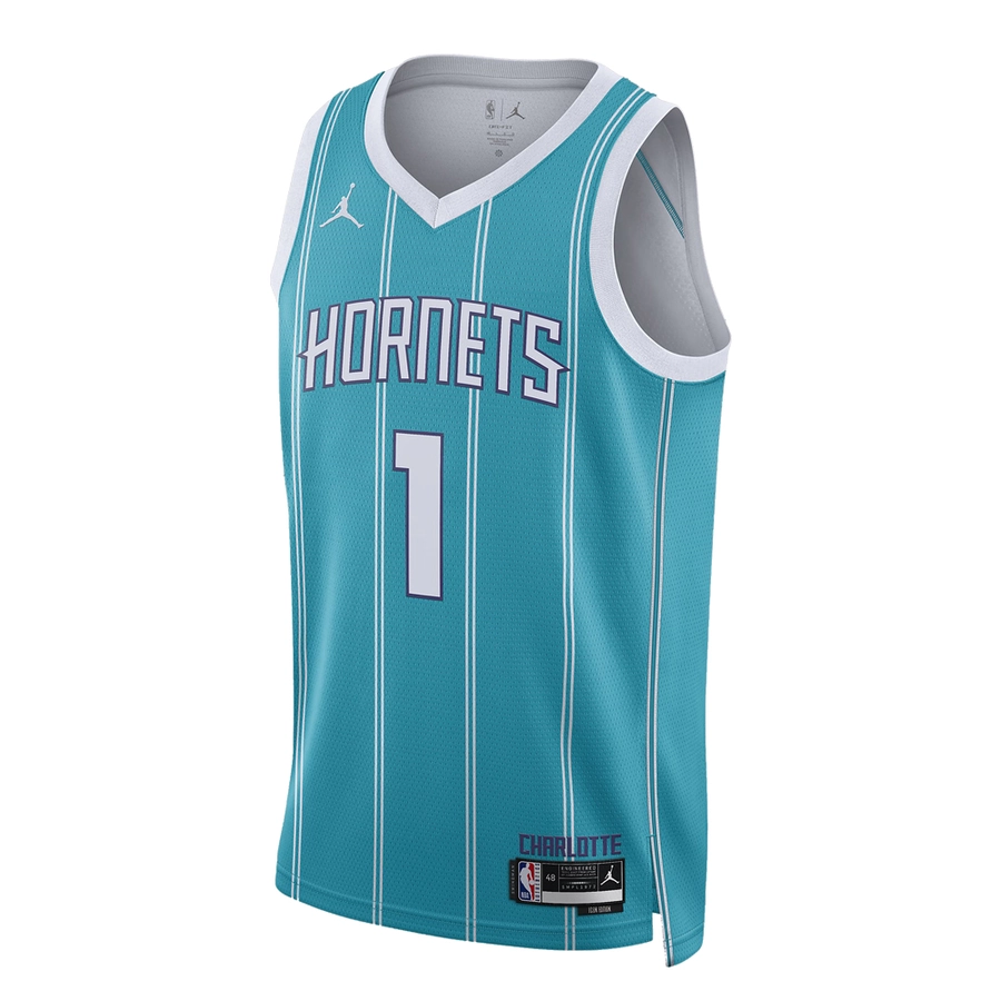 JORDAN NBA SWINGMAN CHARLOTTE HORNETS LAMELO BALL DRI-FIT ICON EDITION 2022/23 JERSEY 'BLUE'