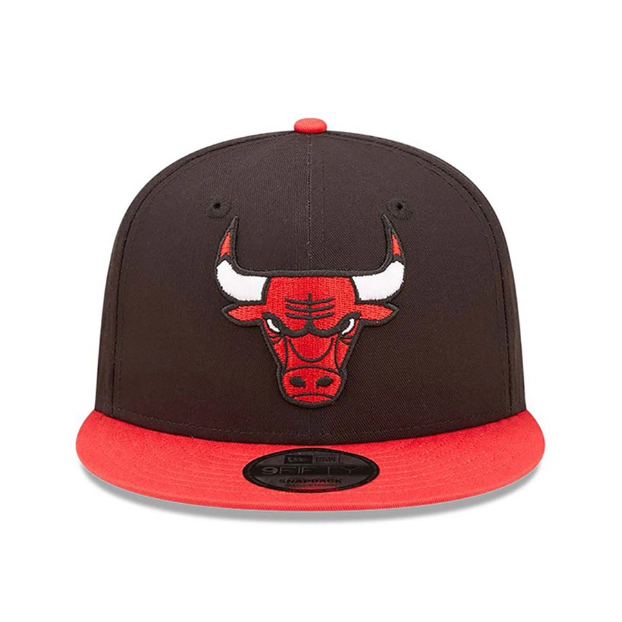 CHICAGO BULLS NBA TEAM PATCH 9FIFTY SNAPBACK CAP 'BLACK'