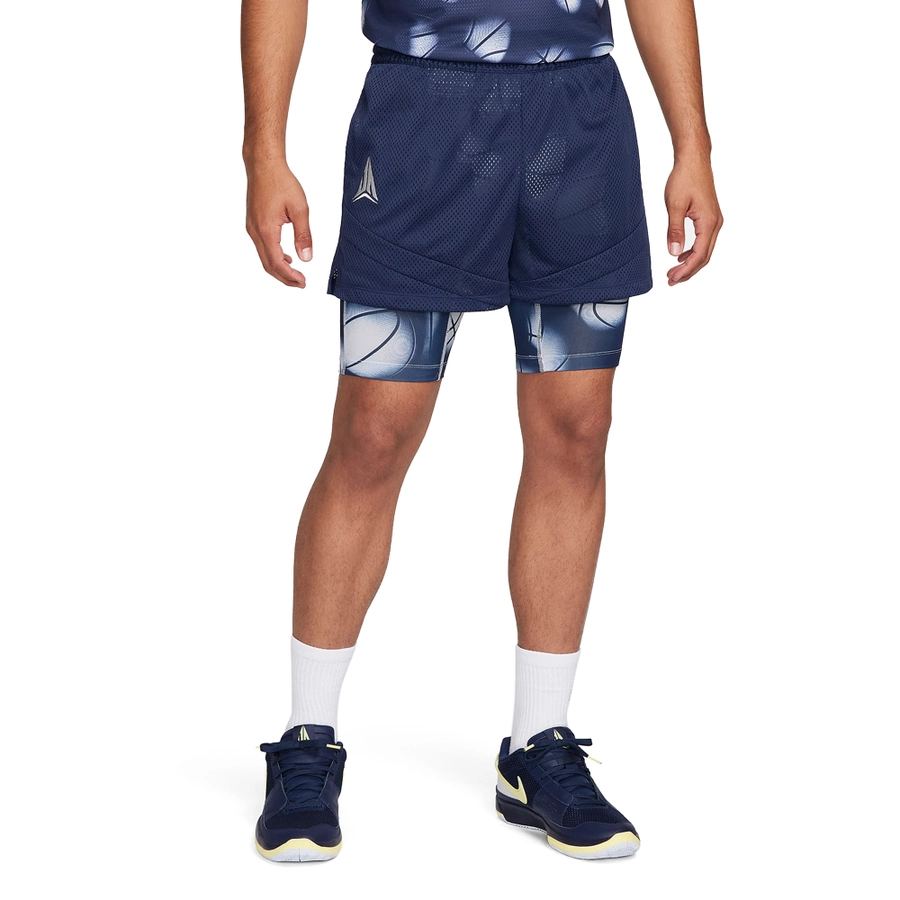 NIKE JA MORANT DRI-FIT 2-IN-1 4" BASKETBALL SHORTS 'BLUE'