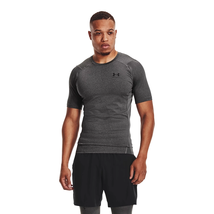 UA HEATGEAR ARMOUR SHORT SLEEVE T-SHIRT 'GREY'