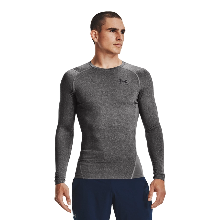 UA HEATGEAR ARMOUR COMP LONG SLEEVE T-SHIRT 'GREY'