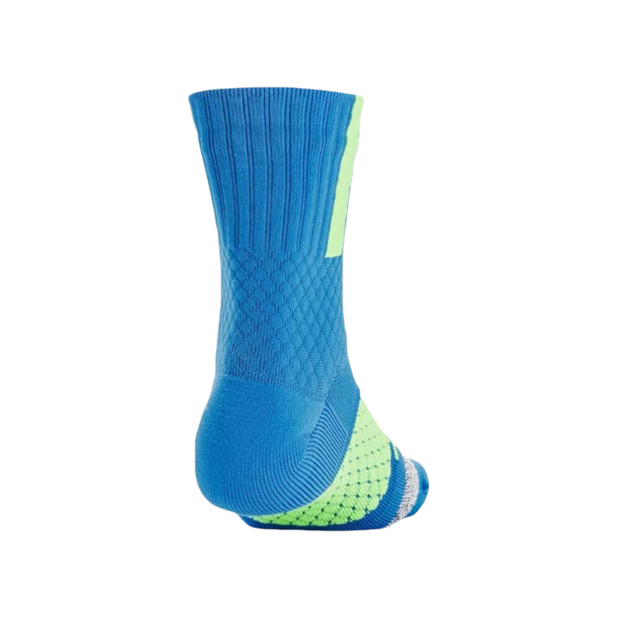 UA CURRY AD PLAYMAKER 1 PACK MID CREW SOCKS 'BLUE'