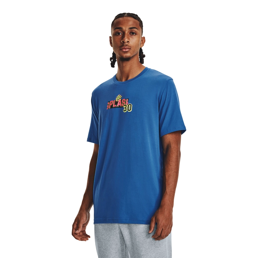 UA CURRY SPLASH PARTY SHORT SLEEVE T-SHIRT 'BLUE'
