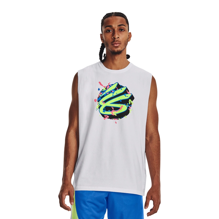 UA CURRY SLEEVELESS TEE 'WHITE'