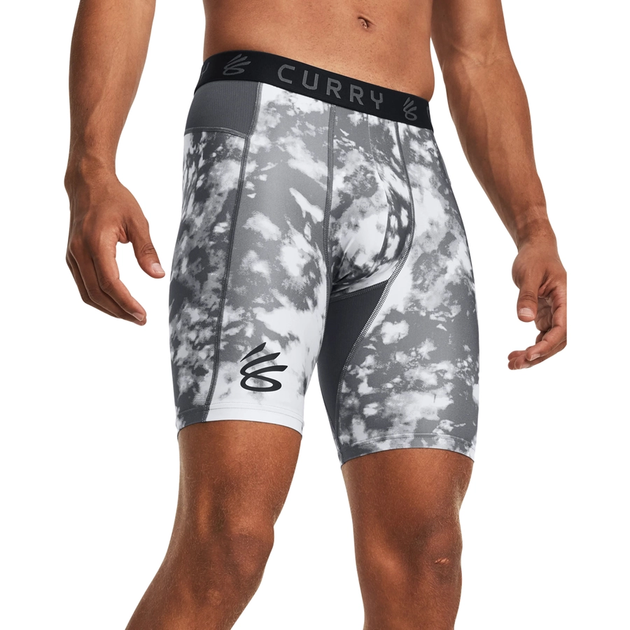 UA CURRY HEATGEAR PRINTED SHORTS 'GREY'