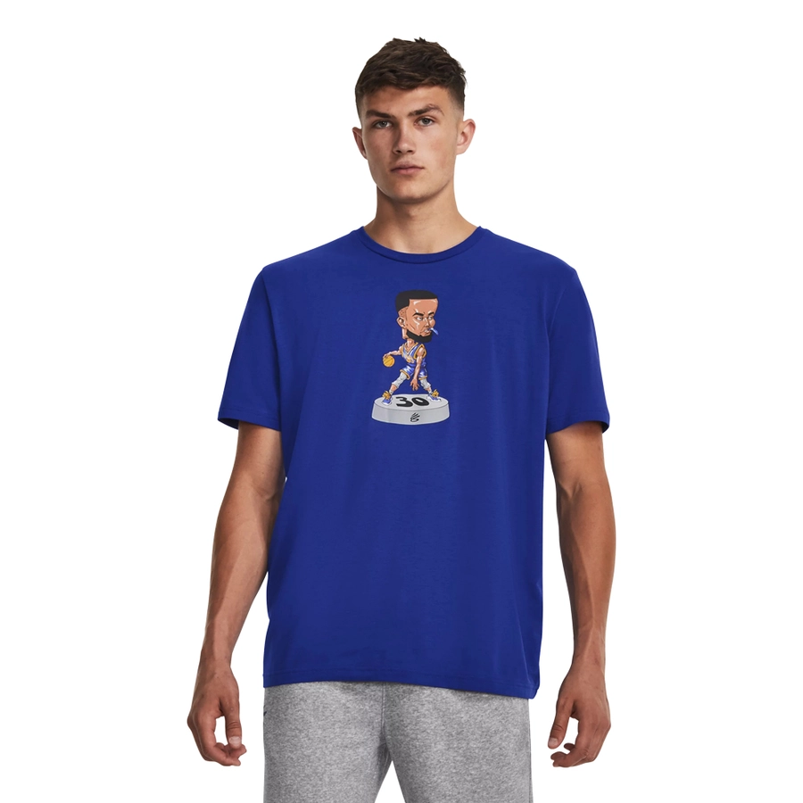 UA CURRY BOBBLEHEAD SHORT SLEEVE T-SHIRT 'BLUE'